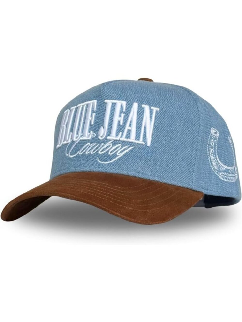 Vintage Western Trucker Hat | Unisex Country Cap | Camo Denim Embroidered